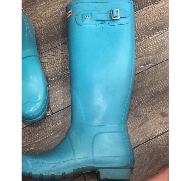 Hunter Boots Matte Tiffany Blue - light scuffing - Picture 8 of 8